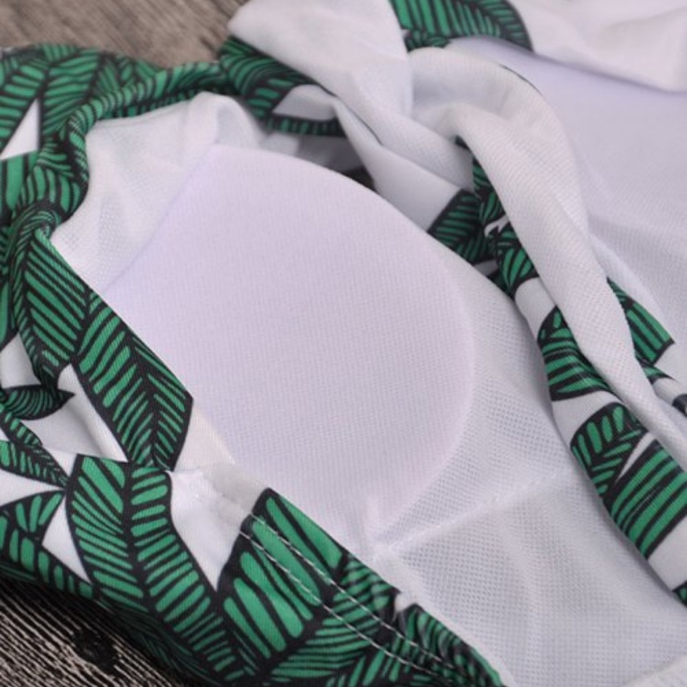 PLUNGE NECK TROPICAL SWIMSUIT - Picture 7 of 12